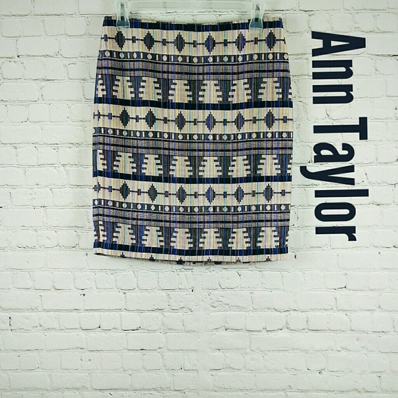 Ann Taylor Dresses & Skirts - NWOT, Ann Taylor Aztec Pencil Skirt, Size 10